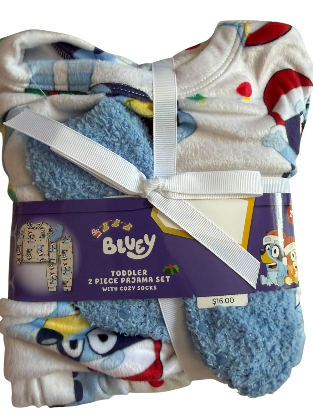 Bluey Toddler 2-Piece Pajama Set with Cozy Socks NWT Unisex Size 2T